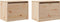 vidaXL - Wandkasten - 2 - st - 45x30x35 - cm - massief - grenenhout