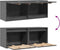 vidaXL - Wandkasten - 2 - st - 45x30x35 - cm - massief - grenenhout - grijs