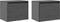 vidaXL - Wandkasten - 2 - st - 45x30x35 - cm - massief - grenenhout - grijs