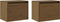 vidaXL - Wandkasten - 2 - st - 45x30x35 - cm - massief - grenenhout - honingbruin
