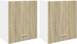 vidaXL - Wandkasten - 2 - st - 50x31x60 - cm - bewerkt - hout - sonoma - eikenkleurig