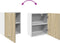vidaXL - Wandkasten - 2 - st - 50x31x60 - cm - bewerkt - hout - sonoma - eikenkleurig