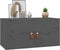 vidaXL - Wandkasten - 2 - st - 60x30x30 - cm - massief - grenenhout - grijs