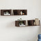 vidaXL - Wandkasten - 2 - st - 75x18x16,5 - cm - bewerkt - hout - bruin - eikenkleur