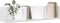 vidaXL - Wandkasten - 2 - st - 75x18x16,5 - cm - bewerkt - hout - wit