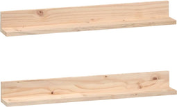 vidaXL - Wandkasten - 2 - st - 80x11x9 - cm - massief - grenenhout