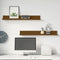 vidaXL - Wandkasten - 2 - st - 80x11x9 - cm - massief - grenenhout - honingbruin