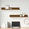 vidaXL - Wandkasten - 2 - st - 80x11x9 - cm - massief - grenenhout - honingbruin