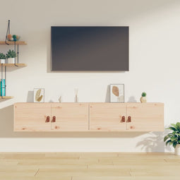 vidaXL - Wandkasten - 2 - st - 80x30x30 - cm - massief - grenenhout