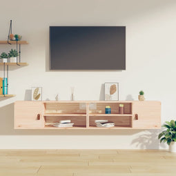 vidaXL - Wandkasten - 2 - st - 80x30x30 - cm - massief - grenenhout