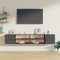vidaXL - Wandkasten - 2 - st - 80x30x30 - cm - massief - grenenhout - grijs