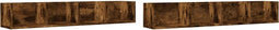 vidaXL - Wandkasten - 2 - st - 99x18x16,5 - cm - bewerkt - hout - gerookt - eikenkleur