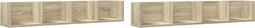 vidaXL - Wandkasten - 2 - st - 99x18x16,5 - cm - bewerkt - hout - sonoma - eikenkleurig