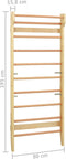 vidaXL Wandklimrek 80x15,8x195 cm hout