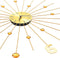 vidaXL - Wandklok - 50 - cm - metaal - goudkleurig