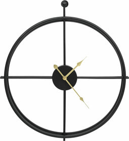 vidaXL - Wandklok - 52 - cm - ijzer - zwart