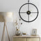 vidaXL - Wandklok - 52 - cm - ijzer - zwart