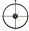vidaXL - Wandklok - 52 - cm - ijzer - zwart
