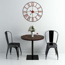 vidaXL - Wandklok - 58 - cm - metaal - rood