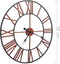 vidaXL - Wandklok - 58 - cm - metaal - rood