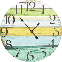 vidaXL - Wandklok - 60 - cm - MDF - meerkleurig