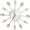vidaXL - Wandklok - lepel-en-vork - 31 - cm - aluminium - zilverkleurig