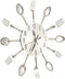 vidaXL - Wandklok - lepel-en-vork - 31 - cm - aluminium - zilverkleurig