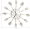 vidaXL - Wandklok - lepel-en-vork - 31 - cm - aluminium - zilverkleurig