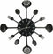 vidaXL - Wandklok - lepel-en-vork - 40 - cm - aluminium - zwart