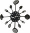 vidaXL - Wandklok - lepel-en-vork - 40 - cm - aluminium - zwart