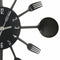 vidaXL - Wandklok - lepel-en-vork - 40 - cm - aluminium - zwart