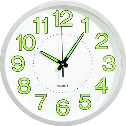 vidaXL - Wandklok - lichtgevend - 30 - cm - wit