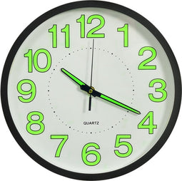 vidaXL - Wandklok - lichtgevend - 30 - cm - zwart