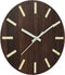 vidaXL - Wandklok - met - lichtgevende - wijzerplaat - en - wijzers - Ø30 - cm - bruin