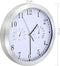 vidaXL - Wandklok - met - quartz-mechanisme - hygrometer - thermometer - 30 - cm - wit
