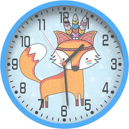 vidaXL - Wandklok - Ø25,5 - cm - polystyreen - en - glas - blauw