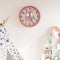 vidaXL - Wandklok - Ø25,5 - cm - polystyreen - en - glas - roze
