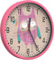 vidaXL - Wandklok - Ø25,5 - cm - polystyreen - en - glas - roze