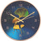 vidaXL - Wandklok - Ø29,5 - cm - polystyreen - en - glas - goudkleurig - en - blauw