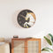 vidaXL - Wandklok - Ø29,5 - cm - polystyreen - en - glas - goudkleurig - en - wit