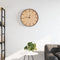 vidaXL - Wandklok - Ø39 - cm - ijzer - en - bewerkt - hout - bruin