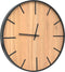 vidaXL - Wandklok - Ø39 - cm - ijzer - en - bewerkt - hout - bruin