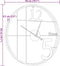 vidaXL - Wandklok - Ø50 - cm - ijzer - zwart