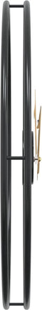 vidaXL - Wandklok - Ø50 - cm - ijzer - zwart