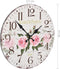 vidaXL - Wandklok - vintage - stijl - 30 - cm - bloemen