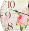 vidaXL - Wandklok - vintage - stijl - 60 - cm - bloemen