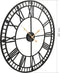 vidaXL - Wandklok - vintage-stijl - met - quartz-mechanisme - XXL - 60 - cm - metaal