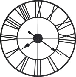 vidaXL - Wandklok - vintage-stijl - met - quartz-mechanisme - XXL - 80 - cm - metaal