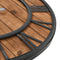 vidaXL - Wandklok - vintage-stijl - quartz-mechanisme - XXL - 60 - cm - hout - metaal