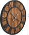 vidaXL - Wandklok - vintage-stijl - quartz-mechanisme - XXL - 60 - cm - hout - metaal